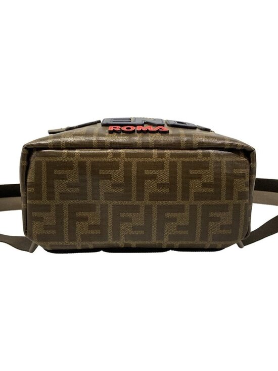 Fendi Backpack Mania Zucca Pattern Dark Brown Navy Multi Fila Collaboration main image 12